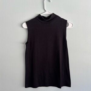 croft & barrow Black Sleeveless Mock Neck Tank